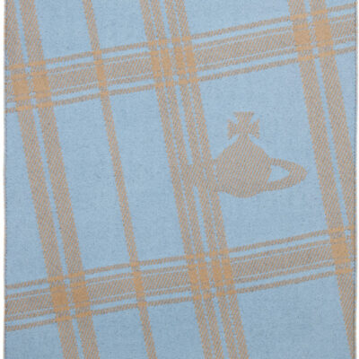 Vivienne Westwood Blue & Beige Wool Scarf