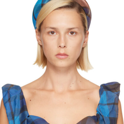 Vivienne Westwood Blue & Brown Wide Headband