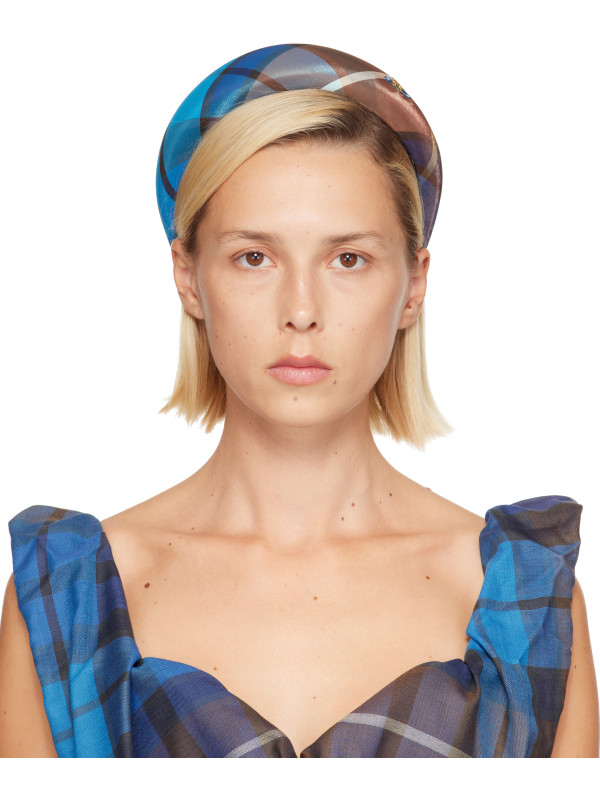 Vivienne Westwood Blue & Brown Wide Headband