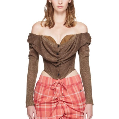 Vivienne Westwood Brown Bea Corset Cardi Top