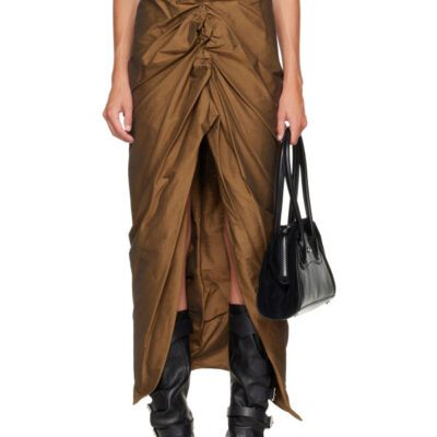 Vivienne Westwood Brown Long Panther Maxi Skirt