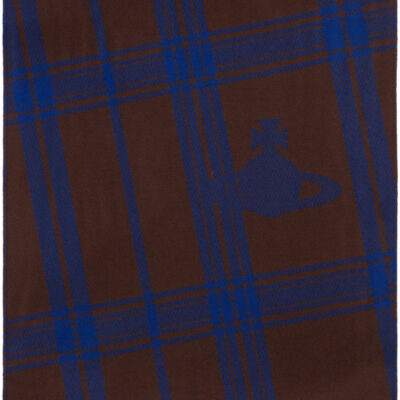 Vivienne Westwood Brown & Navy Wool Scarf