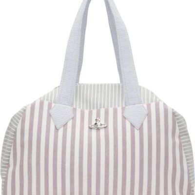 Vivienne Westwood Burgundy & Gray Archive Large Bag
