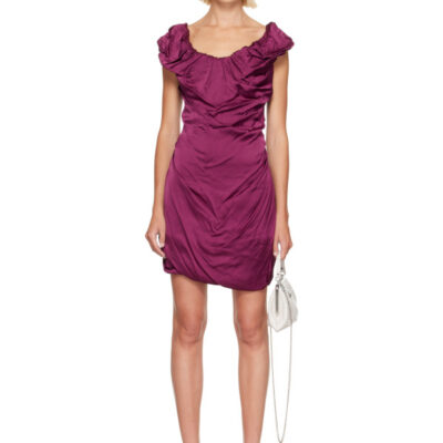 Vivienne Westwood Burgundy Twisted Ginnie Minidress