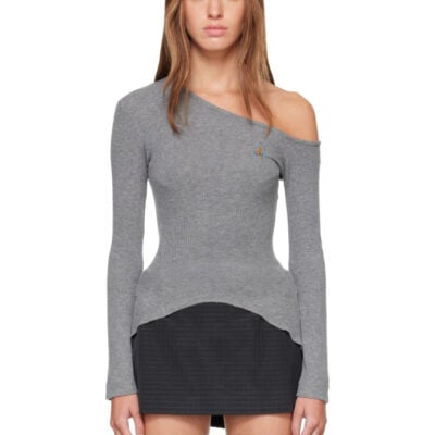 Vivienne Westwood Gray Long Sleeve Orgy Shoulder T-shirt