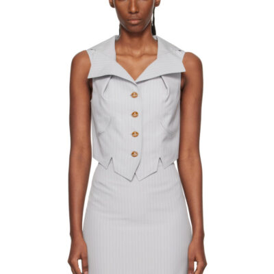Vivienne Westwood Gray Meryl Waistcoat Vest