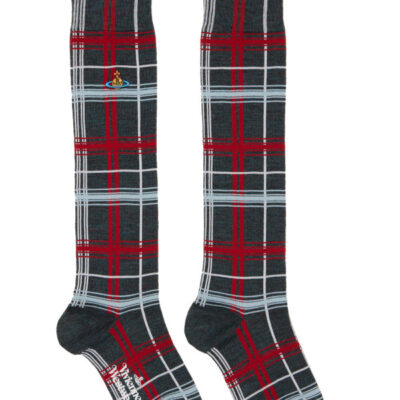 Vivienne Westwood Gray Multicheck Socks
