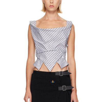 Vivienne Westwood Gray & White Sunday Top