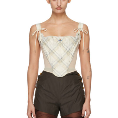 Vivienne Westwood Off-White Glen Check Puppy Corset