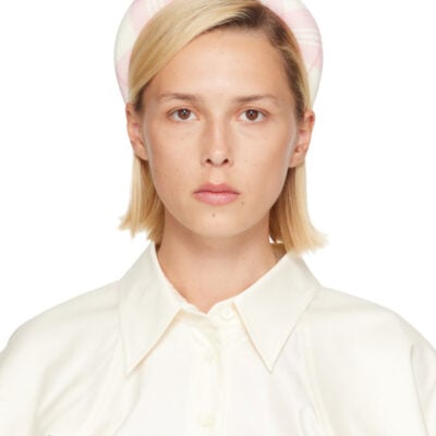 Vivienne Westwood Off-White & Pink Wide Headband