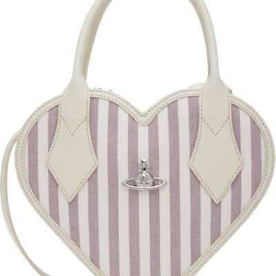 Vivienne Westwood Off-White & Purple Josephine Heart Crossbody Bag