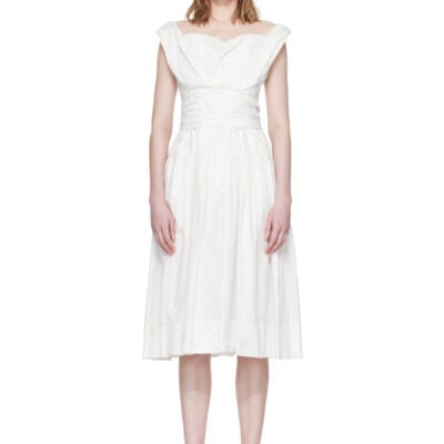 Vivienne Westwood Off-White Sunday Corset Midi Dress