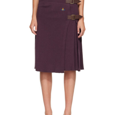 Vivienne Westwood Purple Alex Kilt Midi Skirt