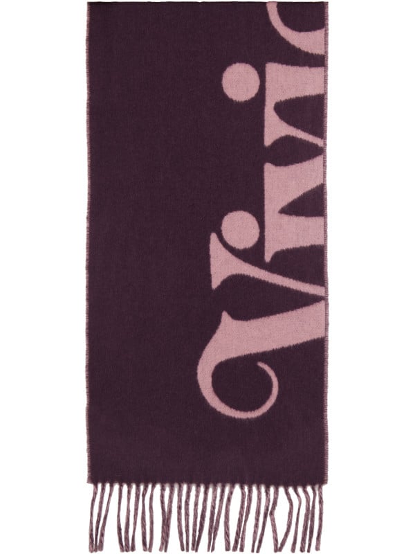 Vivienne Westwood Purple Wool Scarf