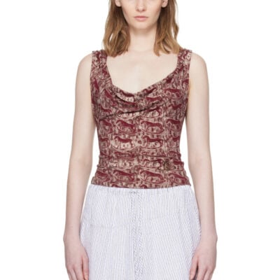 Vivienne Westwood Red & Beige Anna Top