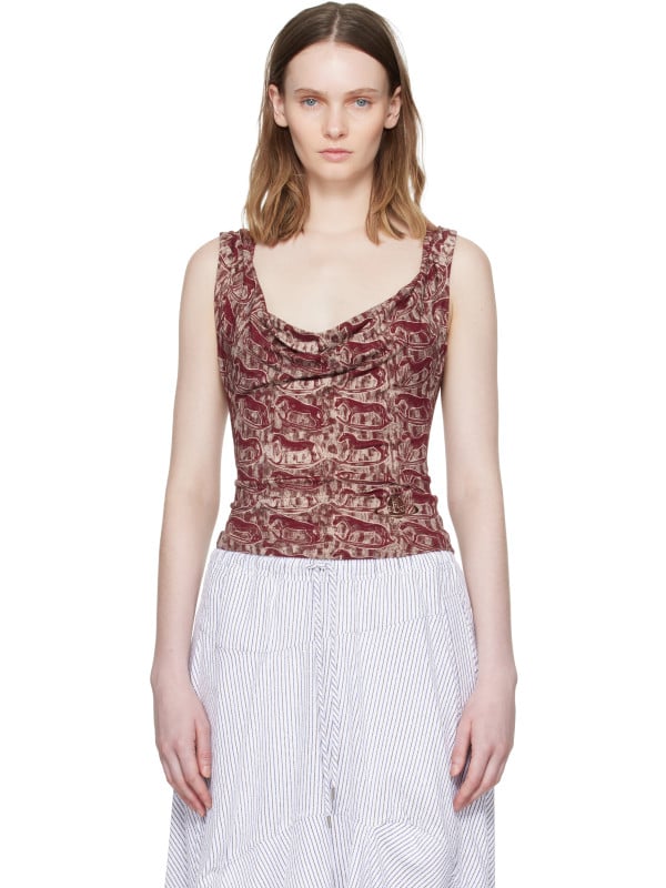 Vivienne Westwood Red & Beige Anna Top