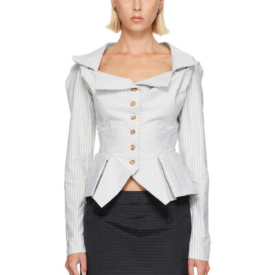 Vivienne Westwood White & Green Monday Blouse