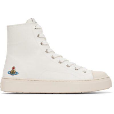 Vivienne Westwood White High Top Plimsoll Sneakers
