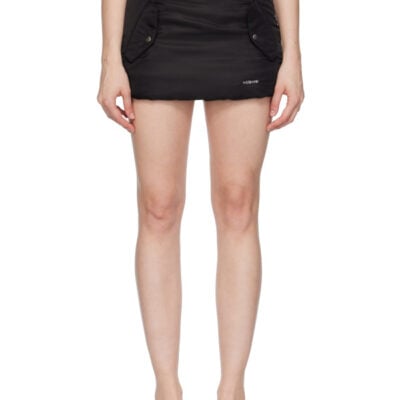 We11Done Black Padded Miniskirt