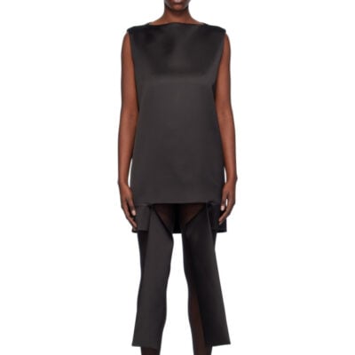 We11Done Black Strap Minidress