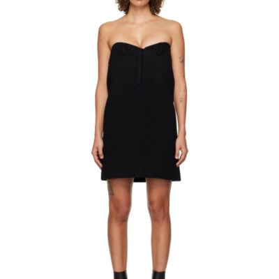 We11Done Black Sweetheart Minidress