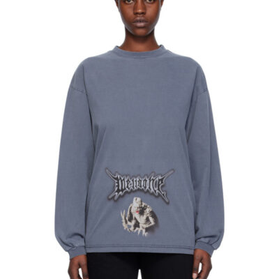We11Done Blue Long Sleeve T-Shirt
