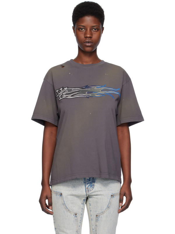 We11Done Gray Printed T-Shirt