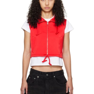 We11Done Red Hooded Vest