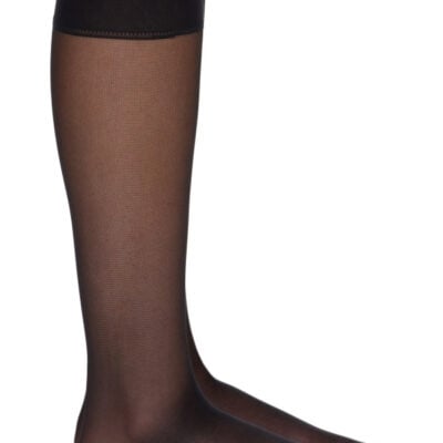 Wolford Black Satin Touch 20 Knee-High Socks