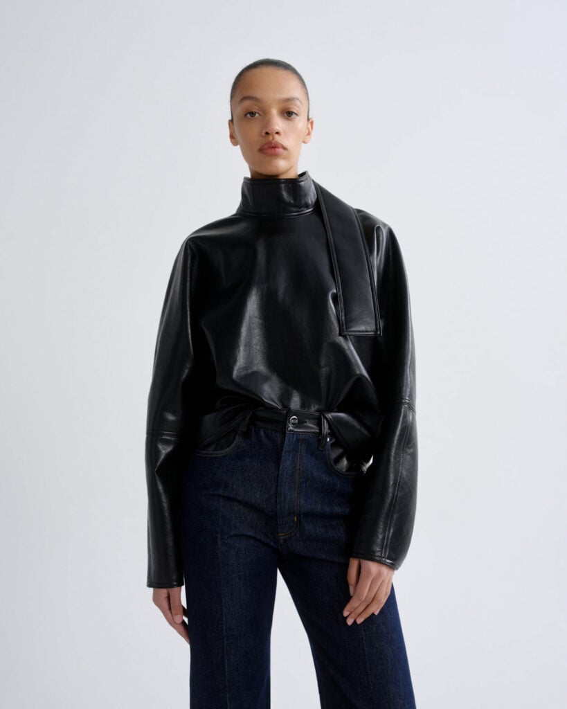 AGOLDE Kembra Top (Recycled Leather) - Image 1
