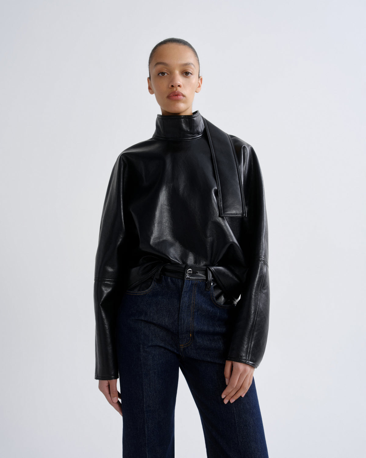 AGOLDE Kembra Top (Recycled Leather) - Image 1