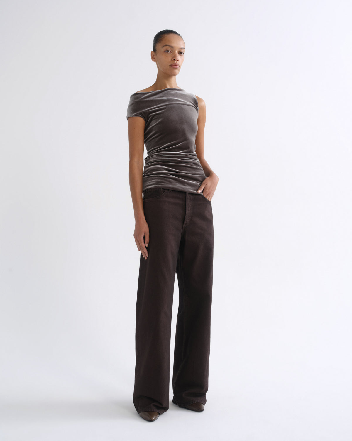 MNAGO091026051547064_3 AGOLDE Carlin Top (Velvet) - Image 3