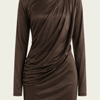 AGOLDE Robyn Draped Mini Dress - Image 1