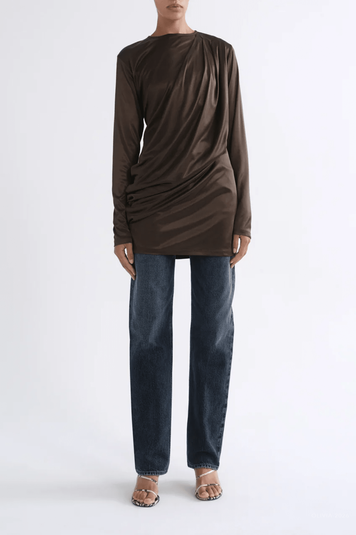 AGOLDE Robyn Draped Mini Dress - Image 2