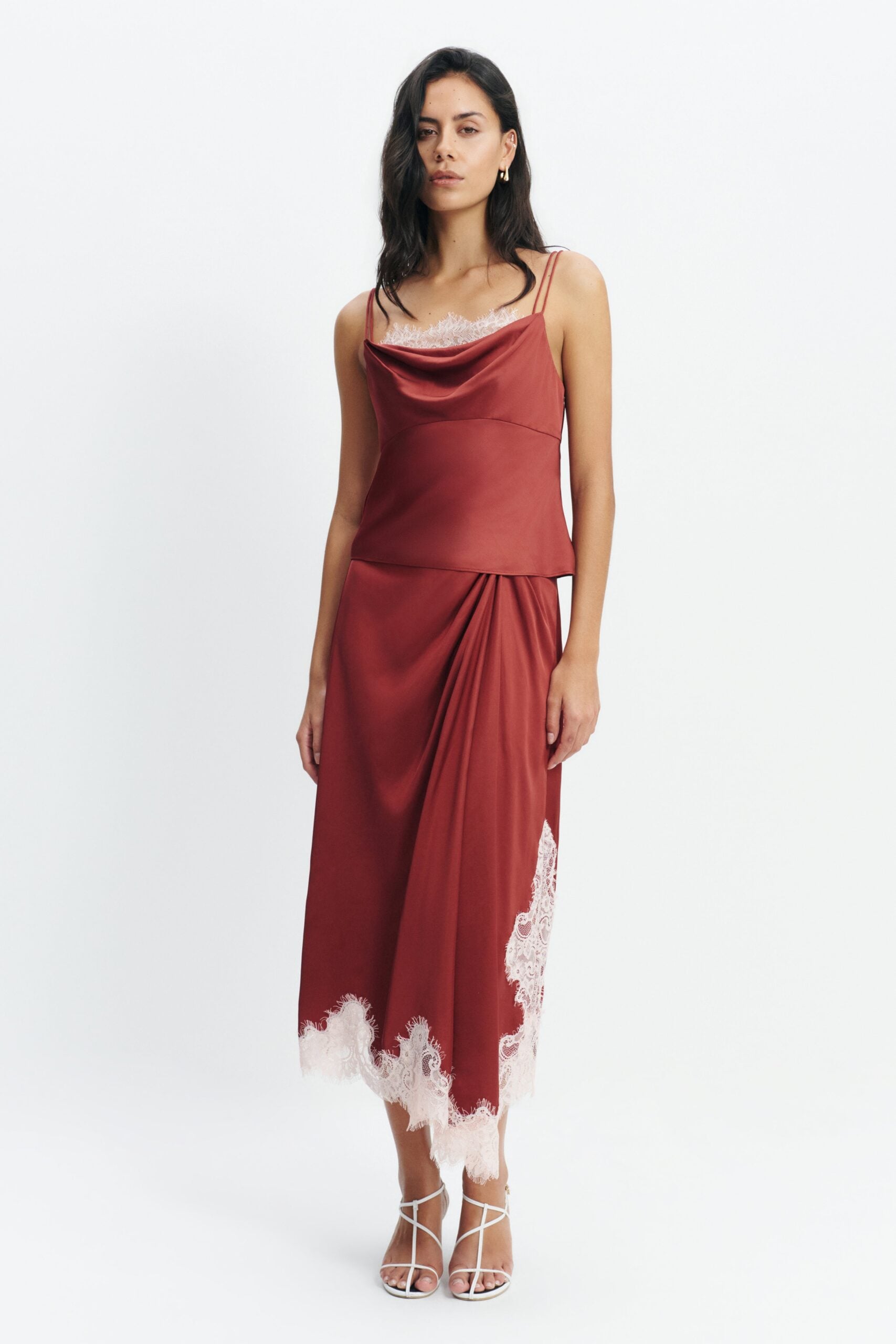Aje Zera Lace Midi Skirt - Image 1