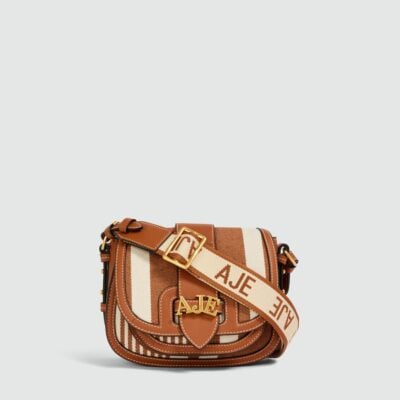 Aje Viva Small Canvas Saddle Bag - Image 1