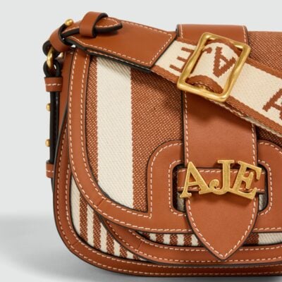 Aje Viva Small Canvas Saddle Bag - Image 2