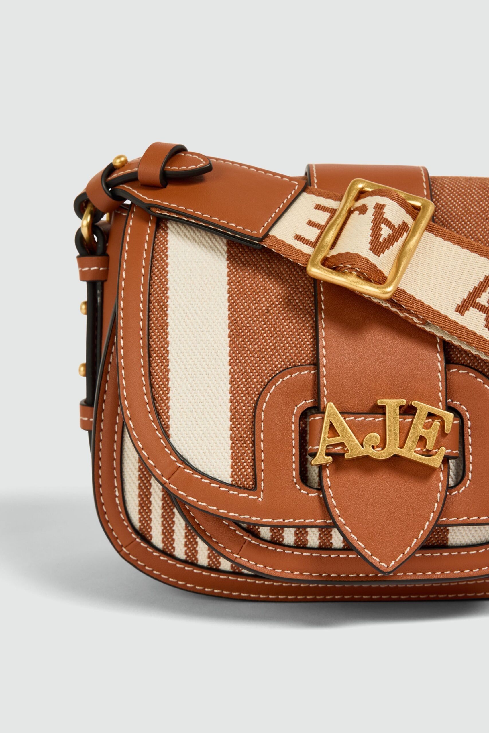 Aje Viva Small Canvas Saddle Bag - Image 2