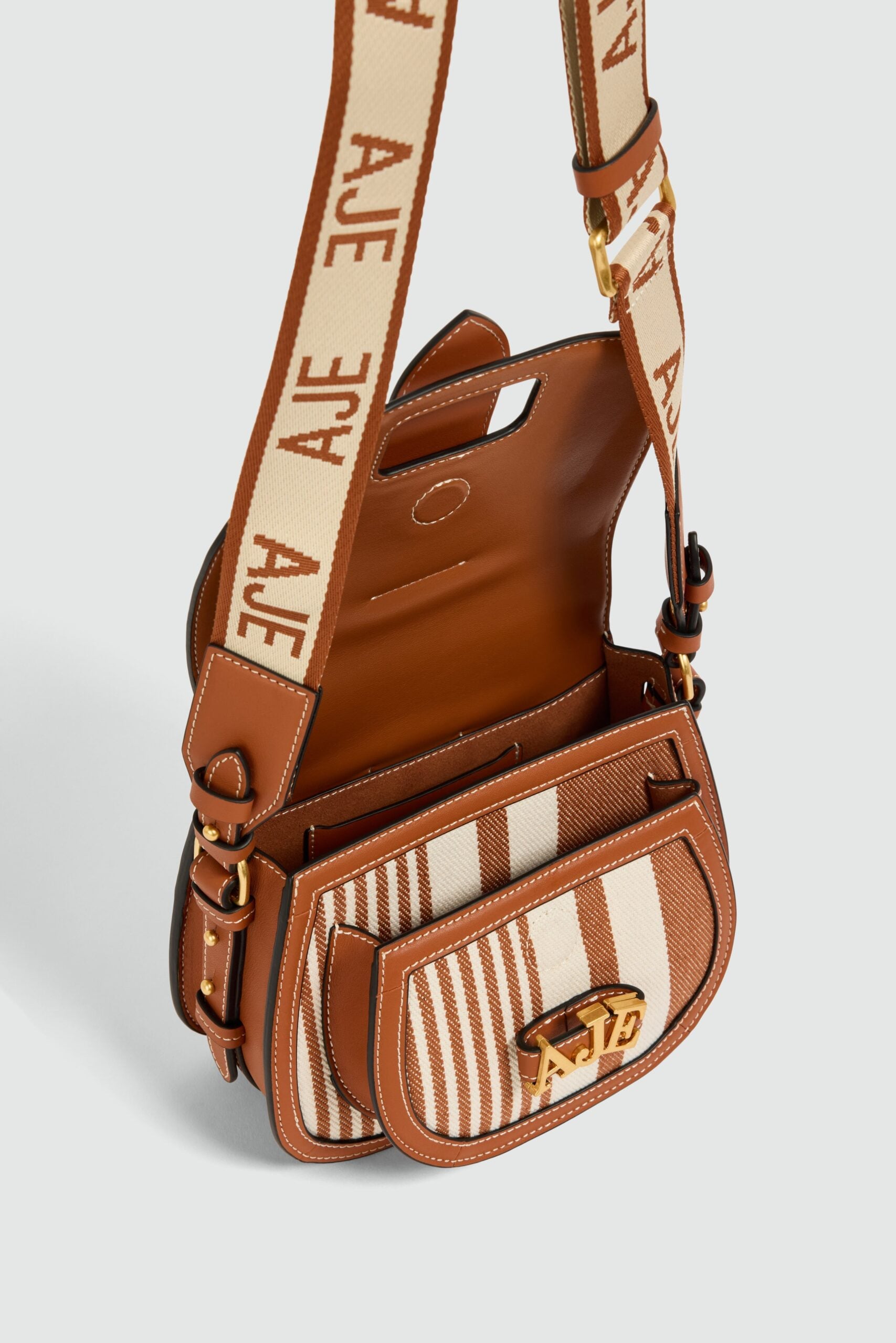 Aje Viva Small Canvas Saddle Bag - Image 3