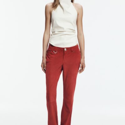 Aje Varleta Suede Leather Pants - Image 1