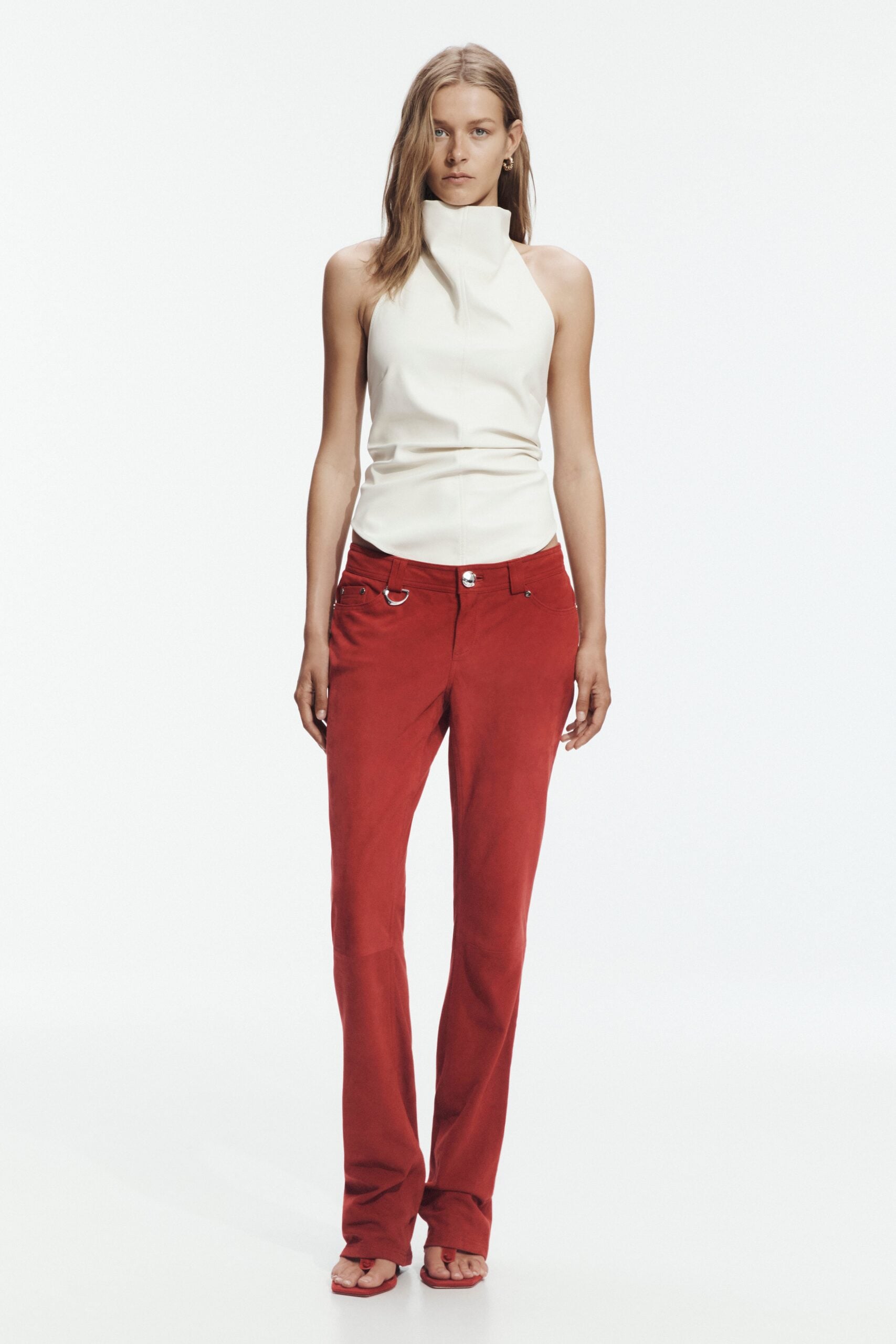 Aje Varleta Suede Leather Pants - Image 1