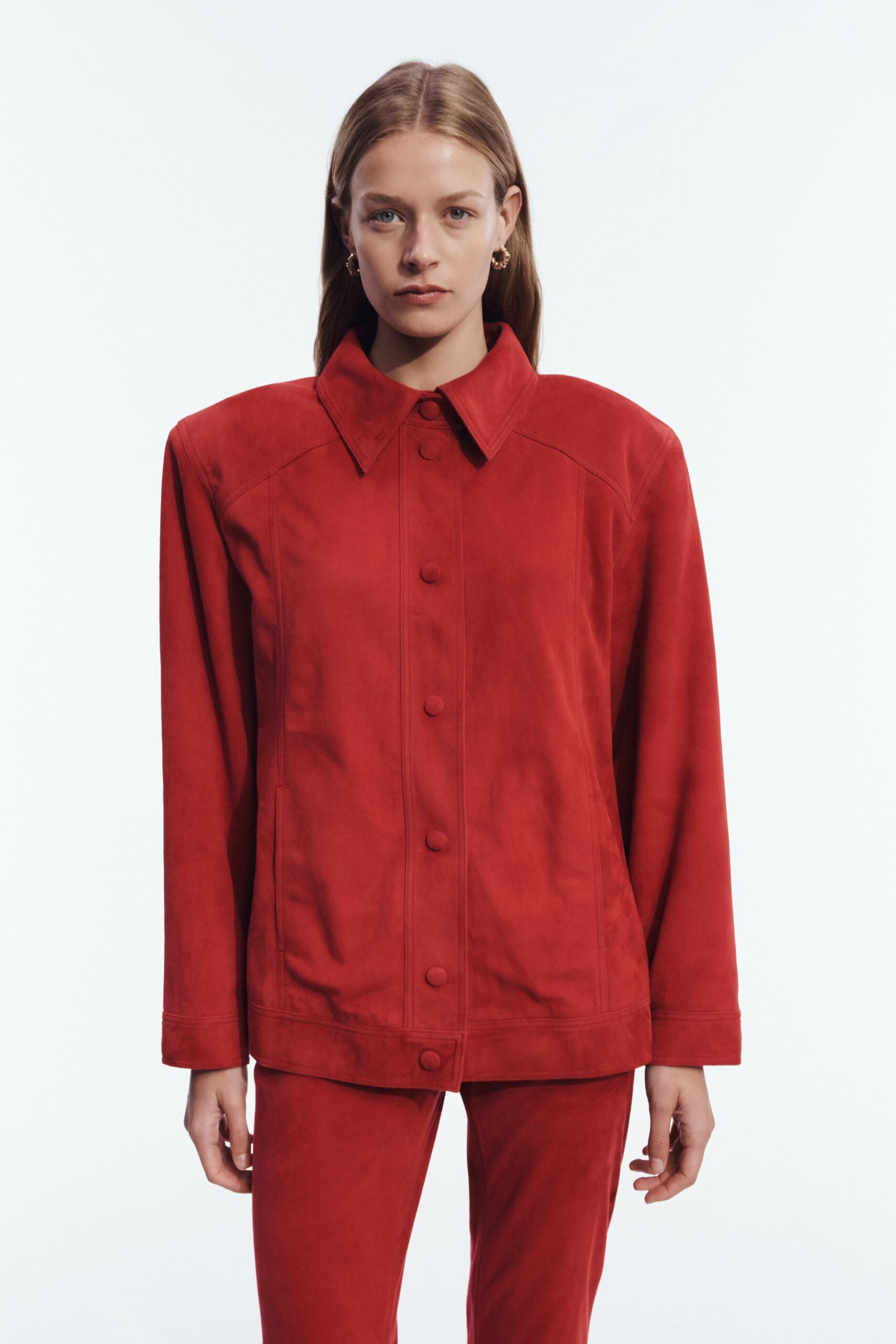 MNAJE041026180236010_3 Aje Varleta Suede Leather Jacket - Image 3