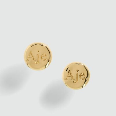 Aje Valetta Round Logo Stud - Image 1