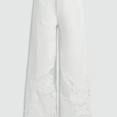 Aje Sardinia Crochet Hem Jeans - Image 2