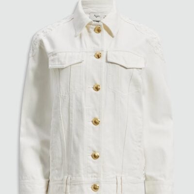 Aje Sardinia Crochet Denim Jacket - Image 2