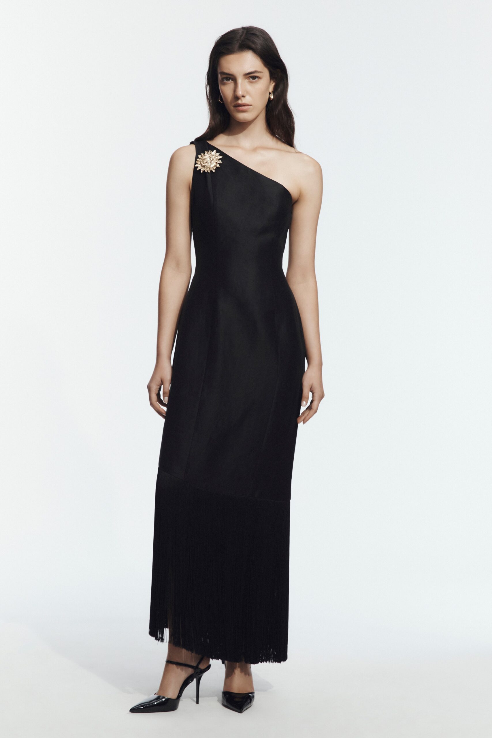 Aje Nerra Fringe Midi Dress - Image 1
