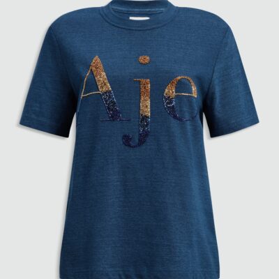 Aje Lagoona Embellished Logo Tee - Image 2