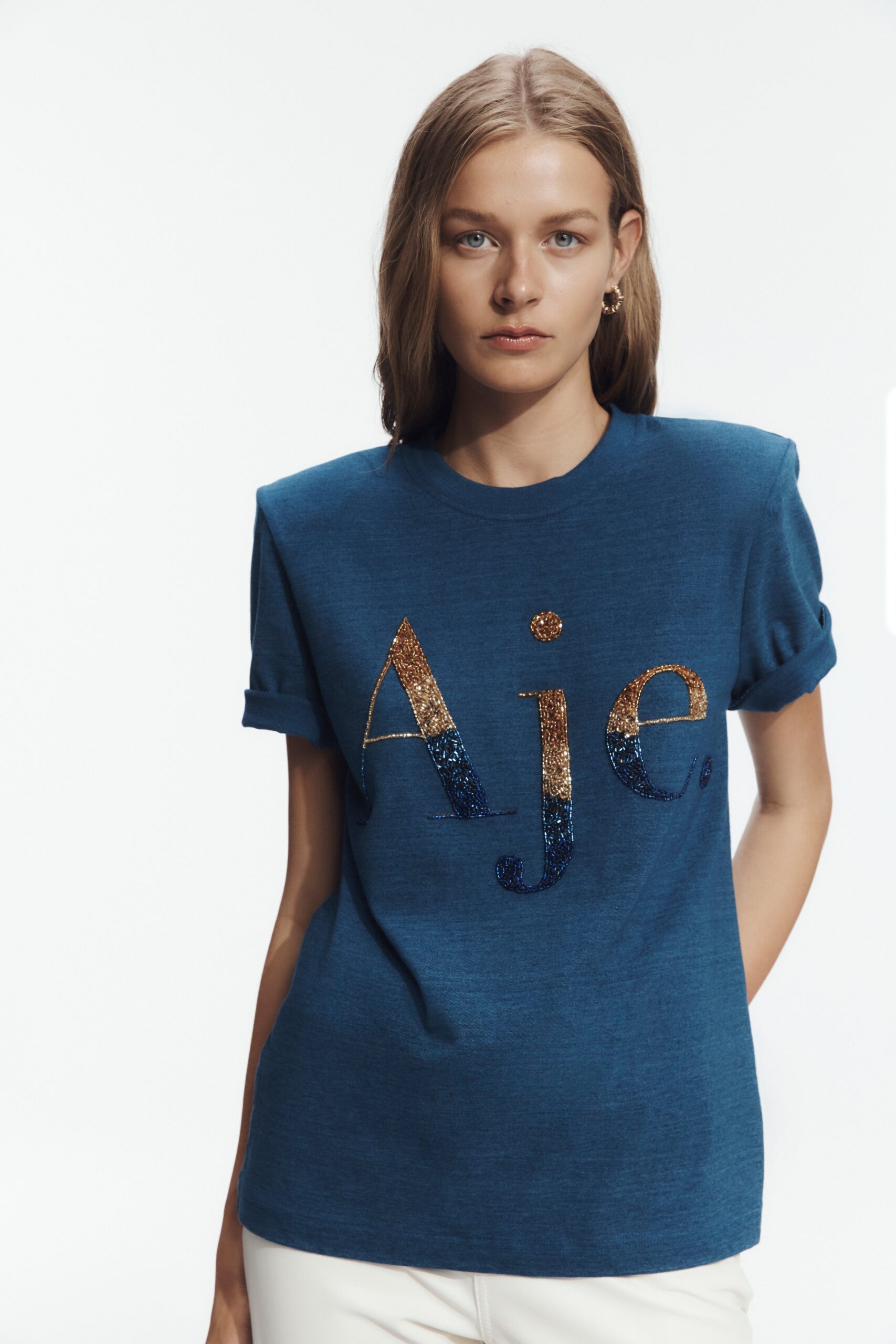 MNAJE041026180236082_3 Aje Lagoona Embellished Logo Tee - Image 3