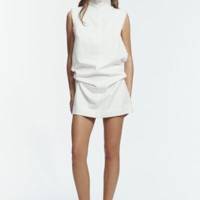 Aje Kirra Denim Mini Dress - Image 1