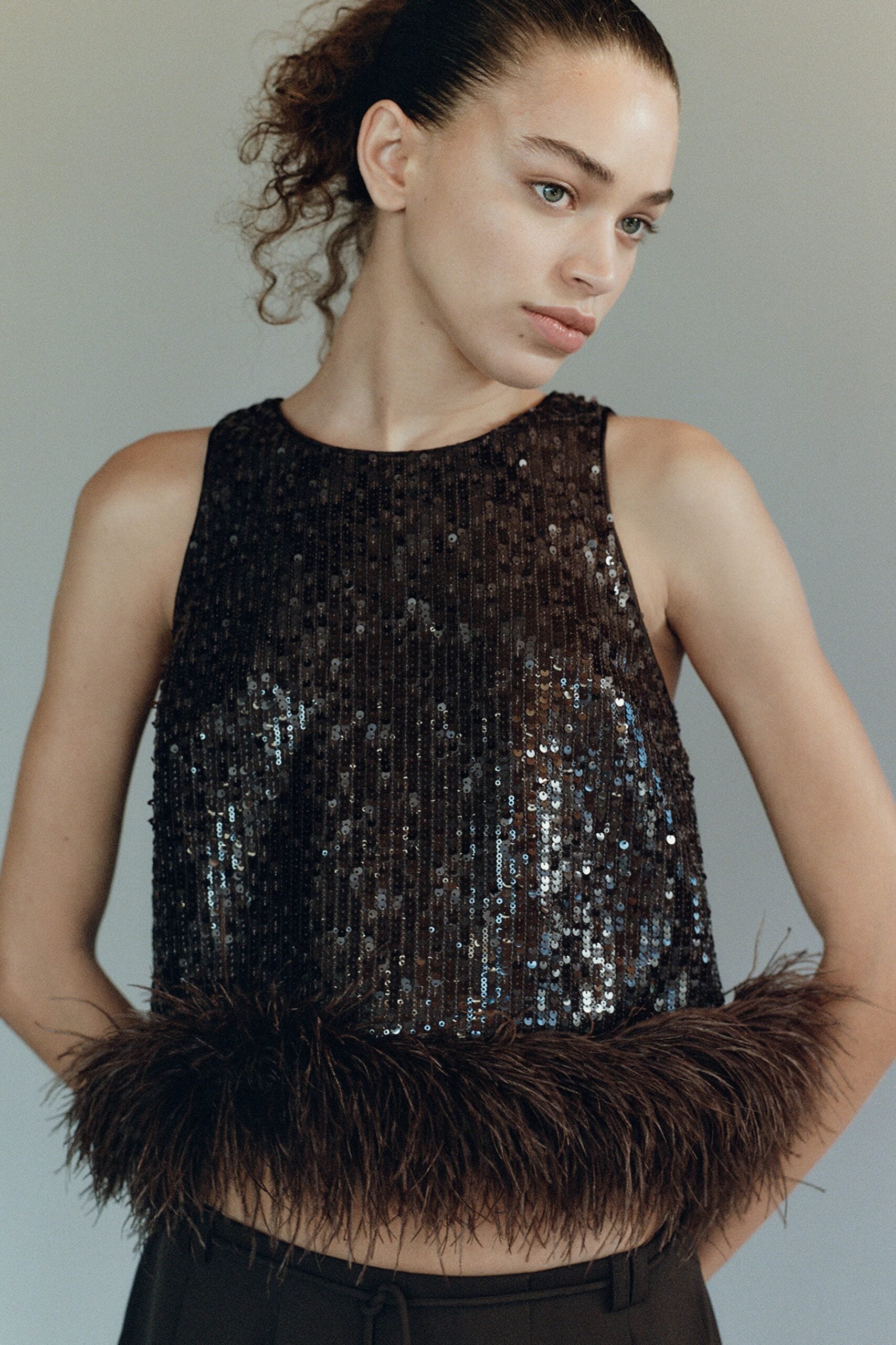 MNAJE041026180236106_3 Aje Elysian Sequin Top - Image 3